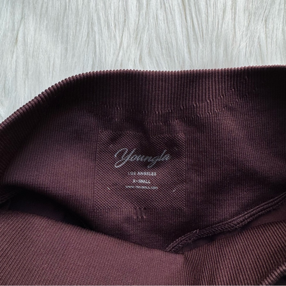 YoungLA burgundy legacy high-waisted shorts - Picture 3 of 3